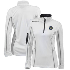 Milwaukee Brewers Women's Omni-Wick Shotgun Quarter-Zip Pullover Top White | Columbia