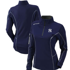 New York Yankees Women's Omni-Wick Shotgun Quarter-Zip Pullover Top Navy | Columbia
