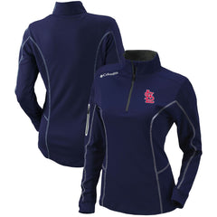 St. Louis Cardinals Women's Omni-Wick Shotgun Quarter-Zip Pullover Top Navy | Columbia