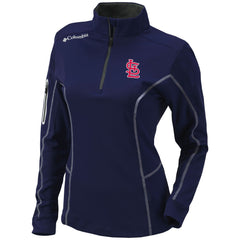St. Louis Cardinals Women's Omni-Wick Shotgun Quarter-Zip Pullover Top Navy | Columbia