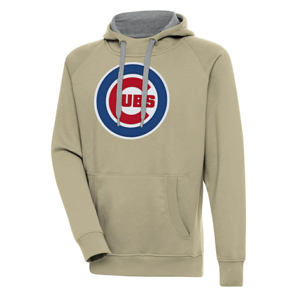 Chicago Cubs Antigua Victory Pullover Hoodie Khaki
