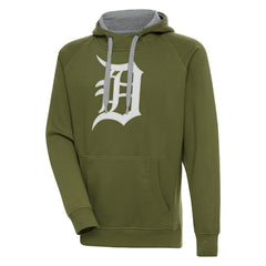 Detroit Tigers Antigua Victory Pullover Hoodie Olive