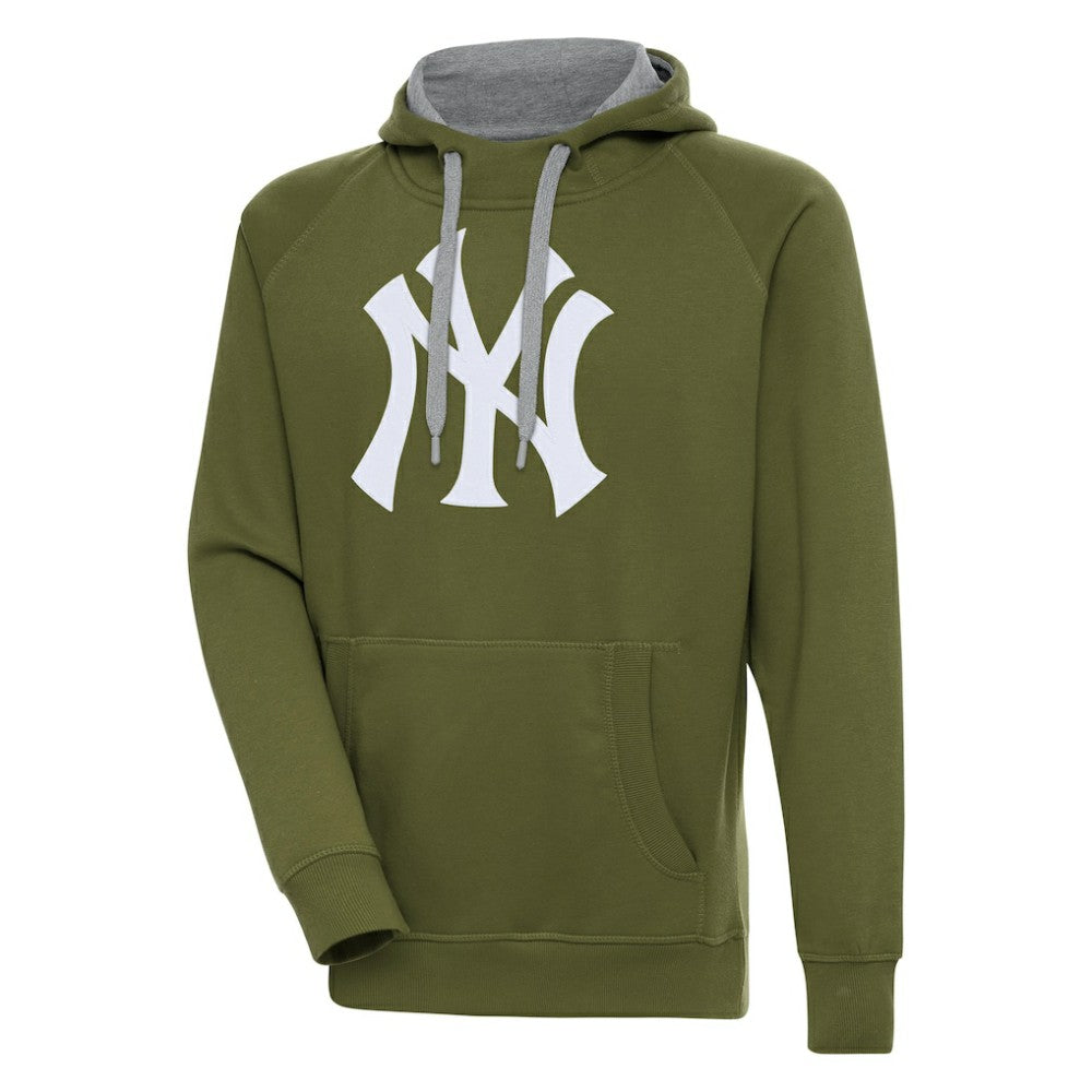 New York Yankees Antigua Victory Pullover Hoodie Olive