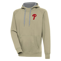 Philadelphia Phillies Antigua Victory Pullover Hoodie Khaki