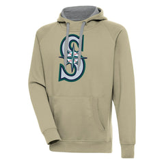 Seattle Mariners Antigua Victory Pullover Hoodie Khaki