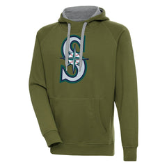 Seattle Mariners Antigua Victory Pullover Hoodie Olive