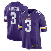 Jordan Addison Minnesota Vikings Game Jersey - Purple