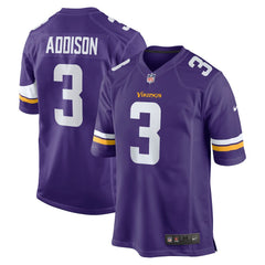 Jordan Addison Minnesota Vikings Game Jersey - Purple