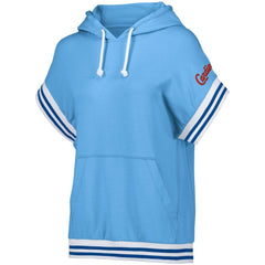 St. Louis Cardinals Lusso Women's Mabel Tri-Blend Short Sleeve Pullover Hoodie Light Blue
