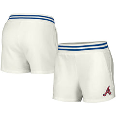 Atlanta Braves Lusso Women's Maeg Tri-Blend Pocket Shorts White