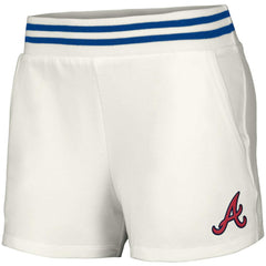 Atlanta Braves Lusso Women's Maeg Tri-Blend Pocket Shorts White