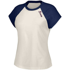 Atlanta Braves Lusso Women's Nikki Raglan T-Shirt White