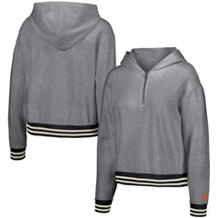 San Francisco Giants Lusso Women's Magnolia Tri-Blend Quarter-Zip Hoodie Gray