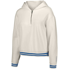 New York Yankees Lusso Women's Magnolia Tri-Blend Quarter-Zip Hoodie White