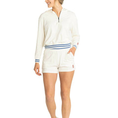 St. Louis Cardinals Lusso Women's Magnolia Tri-Blend Quarter-Zip Hoodie White