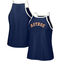 Houston Astros Lusso Women's Nadine Halter Tank Top Navy