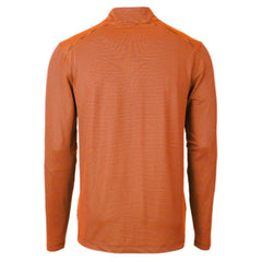 Detroit Tigers Cutter & Buck Virtue Eco Pique Micro Stripe Recycled Quarter-Zip Pullover Top Orange/Navy
