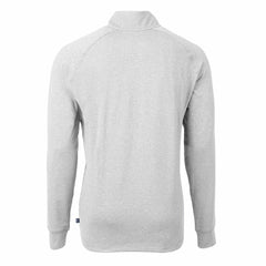 Cincinnati Reds Cutter & Buck Adapt Eco Knit Stretch Recycled Quarter-Zip Pullover Top Heather Gray