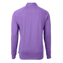 Colorado Rockies Cutter & Buck Adapt Eco Knit Stretch Recycled Quarter-Zip Pullover Top Heather Purple