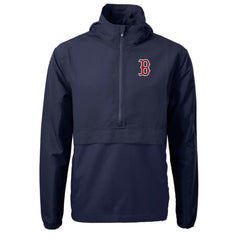 Boston Red Sox Cutter & Buck Charter Eco Recycled Half-Zip Anorak Jacket Navy