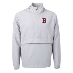 Boston Red Sox Cutter & Buck Charter Eco Recycled Half-Zip Anorak Jacket Gray