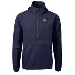 Chicago Cubs Cutter & Buck Charter Eco Recycled Half-Zip Anorak Jacket Navy