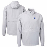 Los Angeles Dodgers Cutter & Buck Charter Eco Recycled Half-Zip Anorak Jacket Gray
