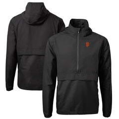 San Francisco Giants Cutter & Buck Charter Eco Recycled Half-Zip Anorak Jacket Black