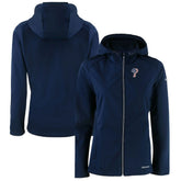 Philadelphia Phillies Cutter & Buck Women's Evoke Eco Softshell Recycled Full-Zip Jacket Navy