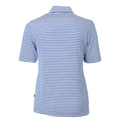 Chicago Cubs Cutter & Buck Women's Virtue Eco Pique Stripe Top Blue