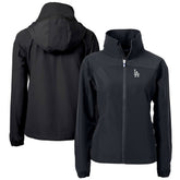Los Angeles Dodgers Cutter & Buck Women's Charter Eco Recycled Full-Zip Jacket Black