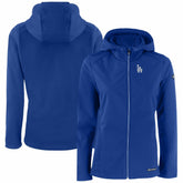 Los Angeles Dodgers Cutter & Buck Women's Evoke Eco Softshell Recycled Full-Zip Jacket Royal