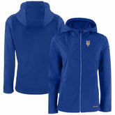 New York Mets Cutter & Buck Women's Evoke Eco Softshell Recycled Full-Zip Jacket Royal
