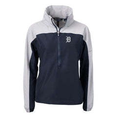 Detroit Tigers Cutter & Buck Women's Charter Eco Recycled Half-Zip Anorak Jacket Navy