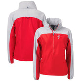 Philadelphia Phillies Cutter & Buck Women's Charter Eco Recycled Half-Zip Anorak Jacket Red