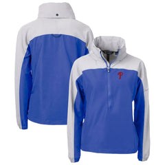 Philadelphia Phillies Cutter & Buck Women's Charter Eco Recycled Half-Zip Anorak Jacket Royal