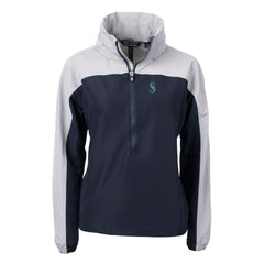 Seattle Mariners Cutter & Buck Women's Charter Eco Recycled Half-Zip Anorak Jacket Navy
