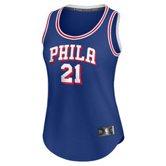 Joel Embiid Philadelphia 76ers Women's Fast Break Player Jersey - Icon Edition - Royal