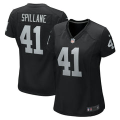 Robert Spillane Las Vegas Raiders Women's Game Player Jersey - Black