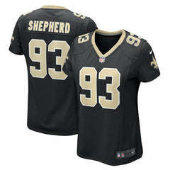 Nathan Shepherd New Orleans Saints Women's Game Jersey - Black