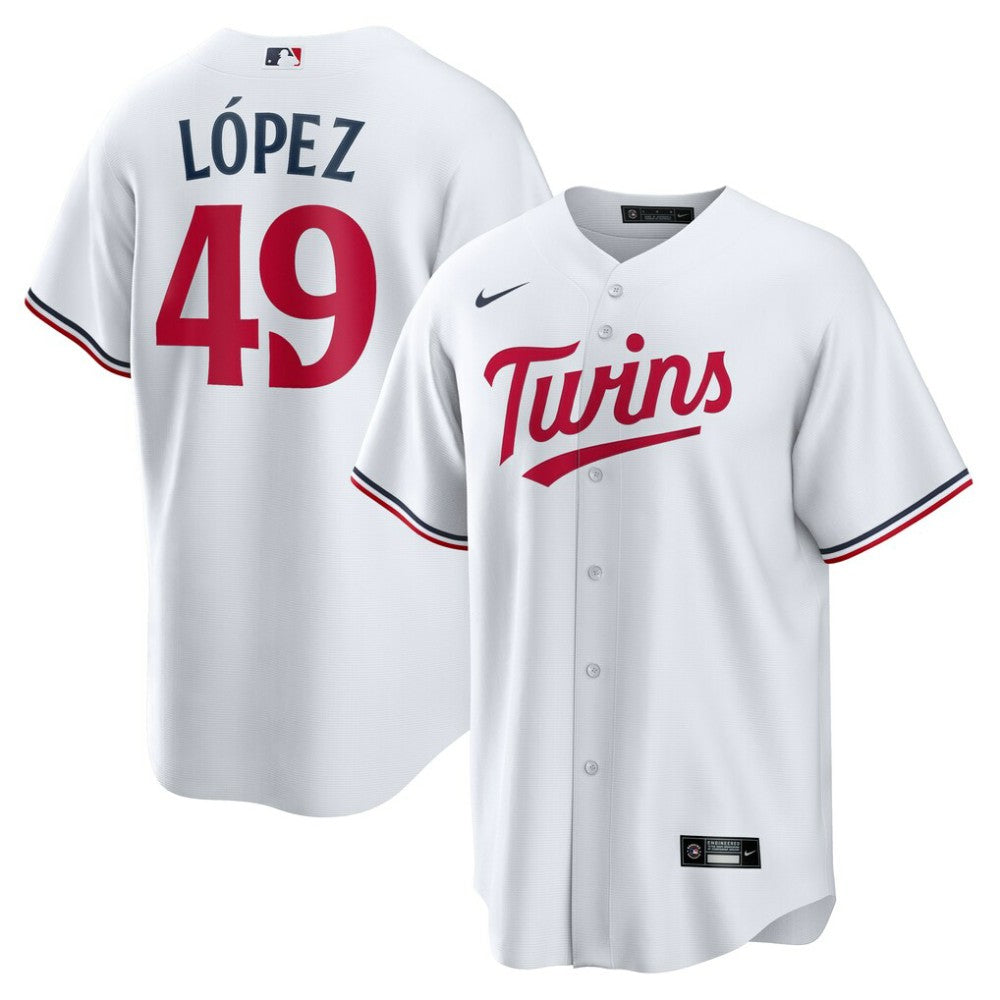 Pablo L¨®pez Minnesota Twins Home Replica Player Jersey - White