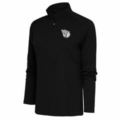 Cleveland Guardians Antigua Women's Brushed Metallic Tribute Half-Zip Pullover Top Black