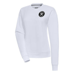 Houston Astros Antigua Women's Brushed Metallic Victory Pullover Sweatshirt White
