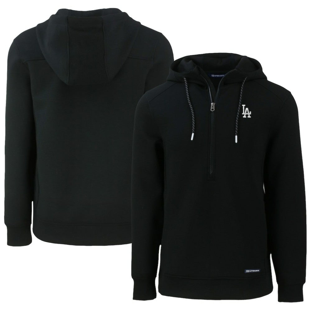 Los Angeles Dodgers Cutter & Buck Roam Eco Half-Zip Recycled Pullover Hoodie Black