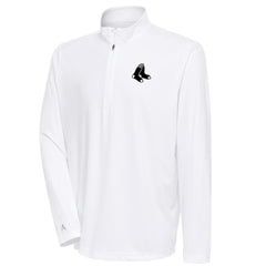 Boston Red Sox Antigua Metallic Tribute Quarter-Zip Top White