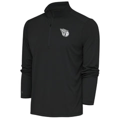 Cleveland Guardians Antigua Metallic Tribute Quarter-Zip Top Charcoal