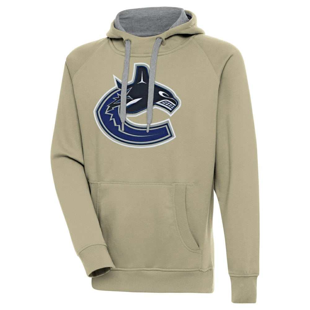 Vancouver Canucks Antigua Victory Pullover Hoodie Khaki
