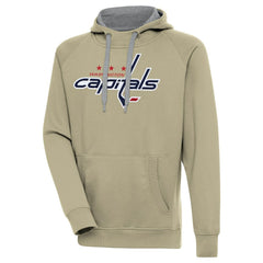 Washington Capitals Antigua Victory Pullover Hoodie Khaki