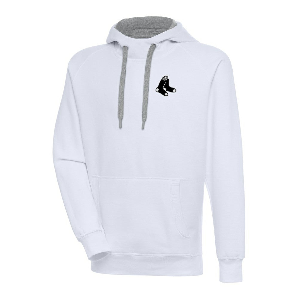Boston Red Sox Antigua Metallic Victory Pullover Hoodie White