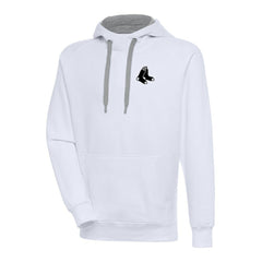 Boston Red Sox Antigua Metallic Victory Pullover Hoodie White